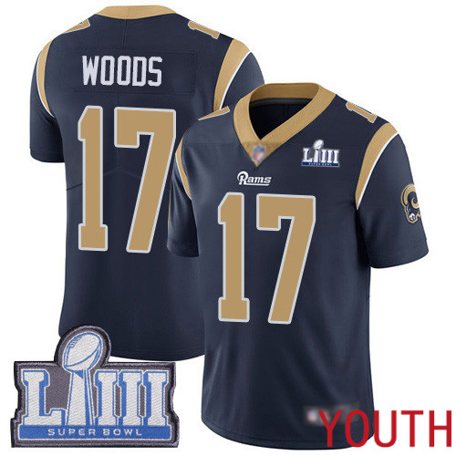 Los Angeles Rams Limited Navy Blue Youth Robert Woods Home Jersey NFL Football 17 Super Bowl LIII Bound Vapor Untouchable